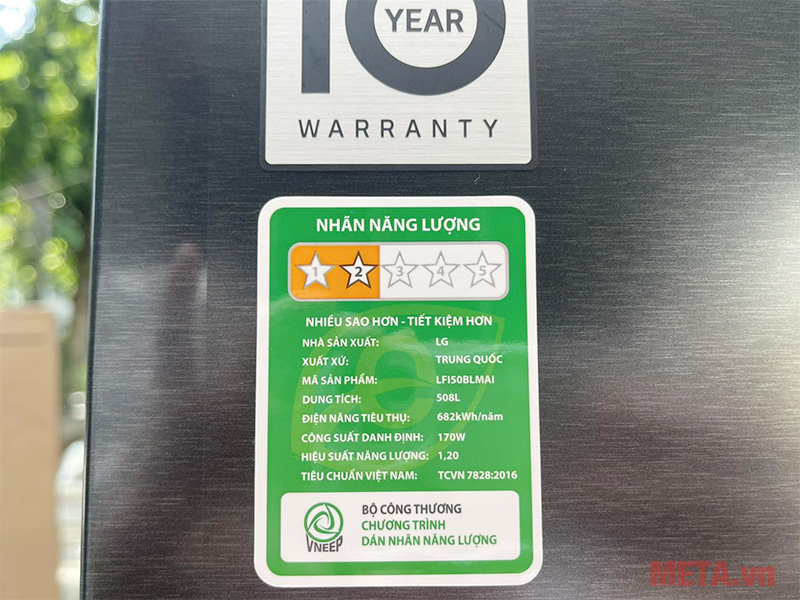 Tủ lạnh LG Inverter 508 lít Multi Door InstaView LFI50BLMAI