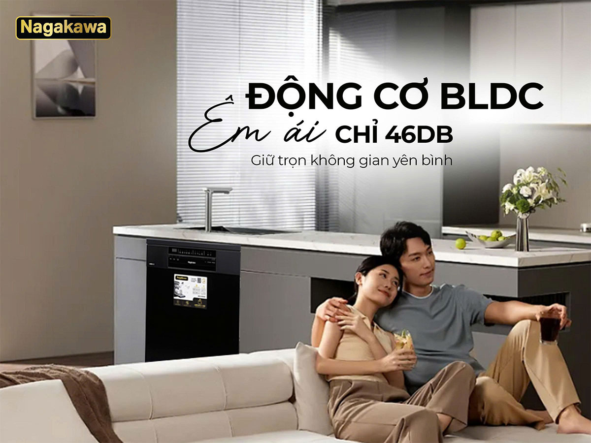 Máy rửa bát 15 bộ Nagakawa NMD9818