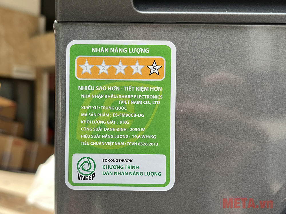 Máy giặt Sharp Inverter 9kg ES-FM90CB-DG