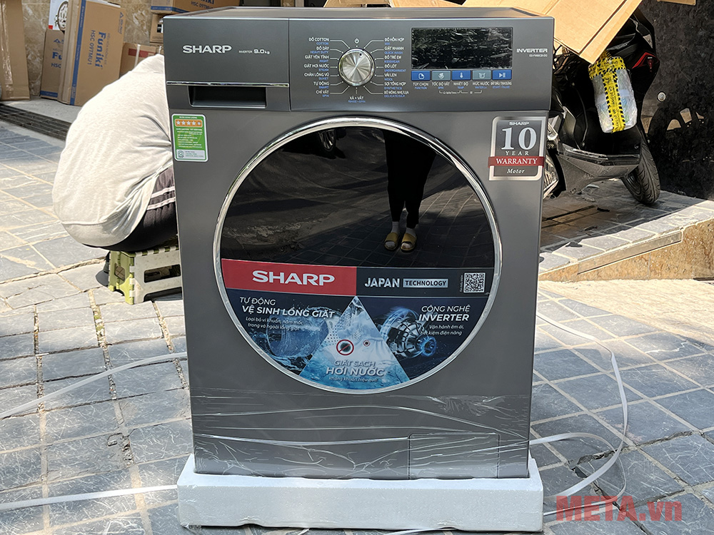 Máy giặt Sharp Inverter 9kg ES-FM90CB-DG