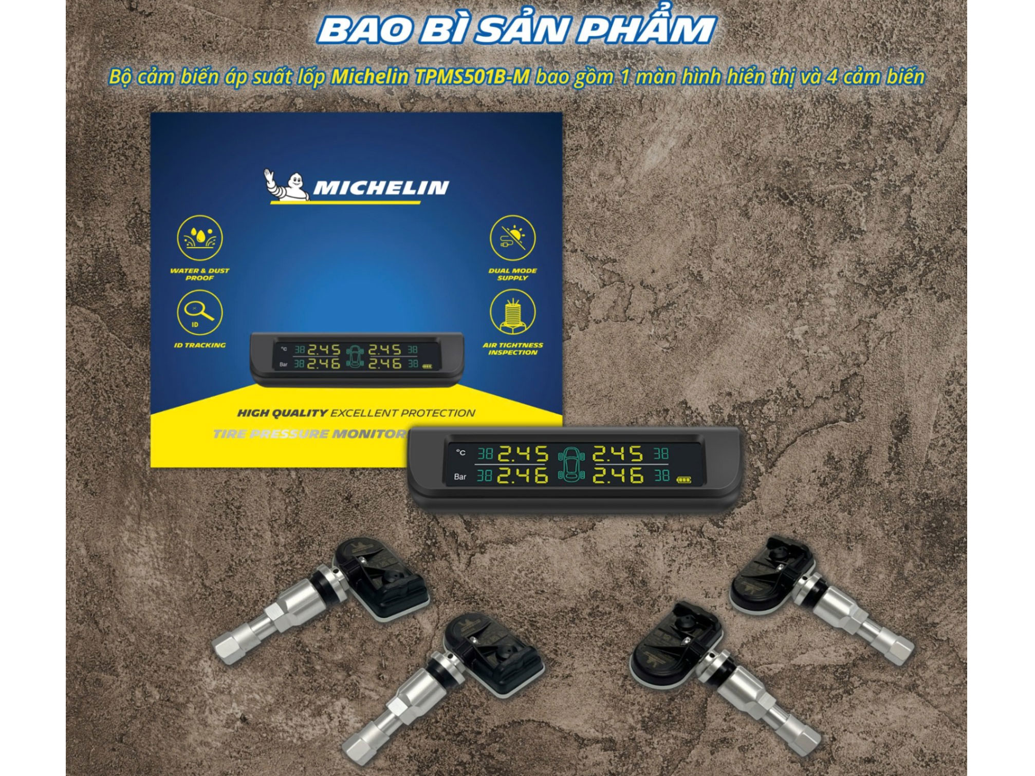 Cảm biến áp suất lốp (gắn trong) Michelin TPMS501B-M