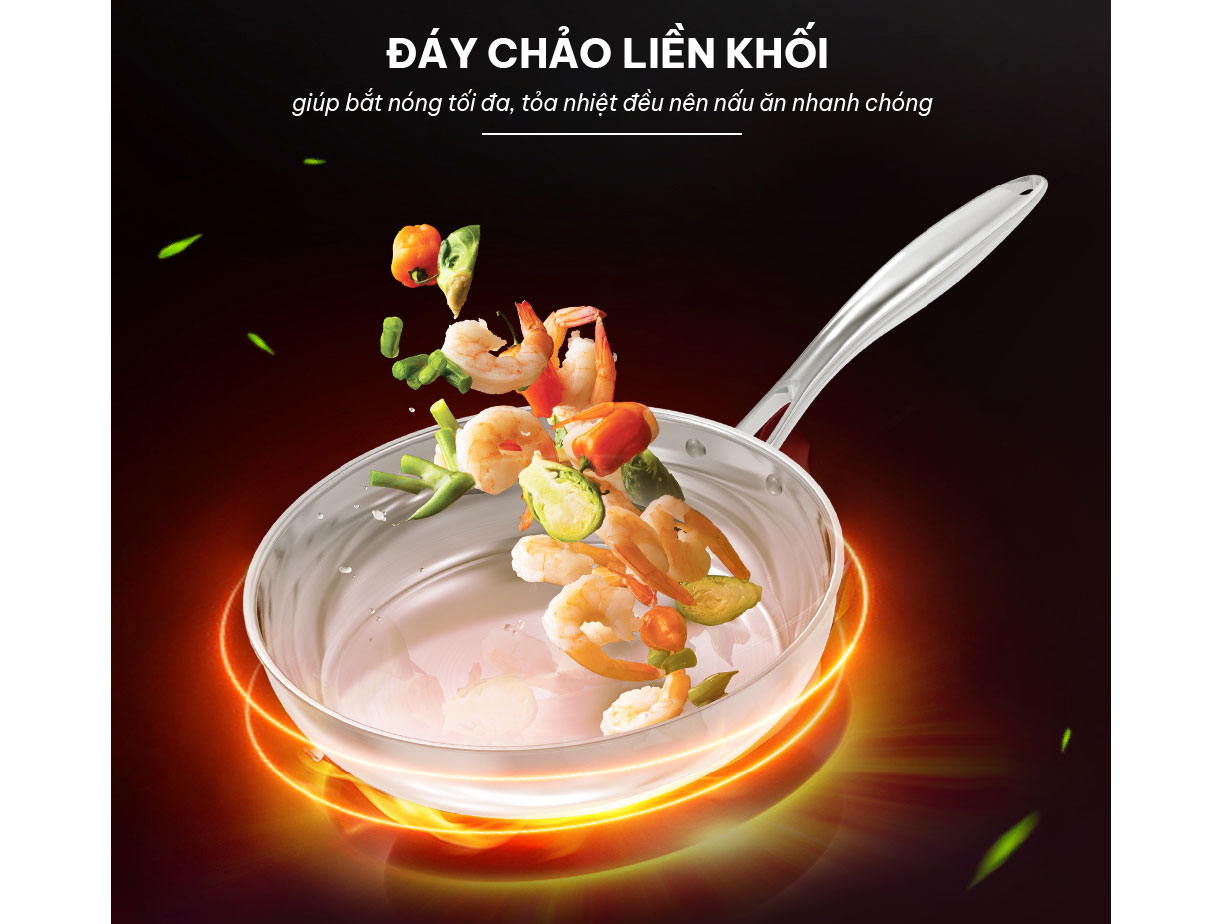 Chảo inox đa lớp Sunhouse IN20M6E