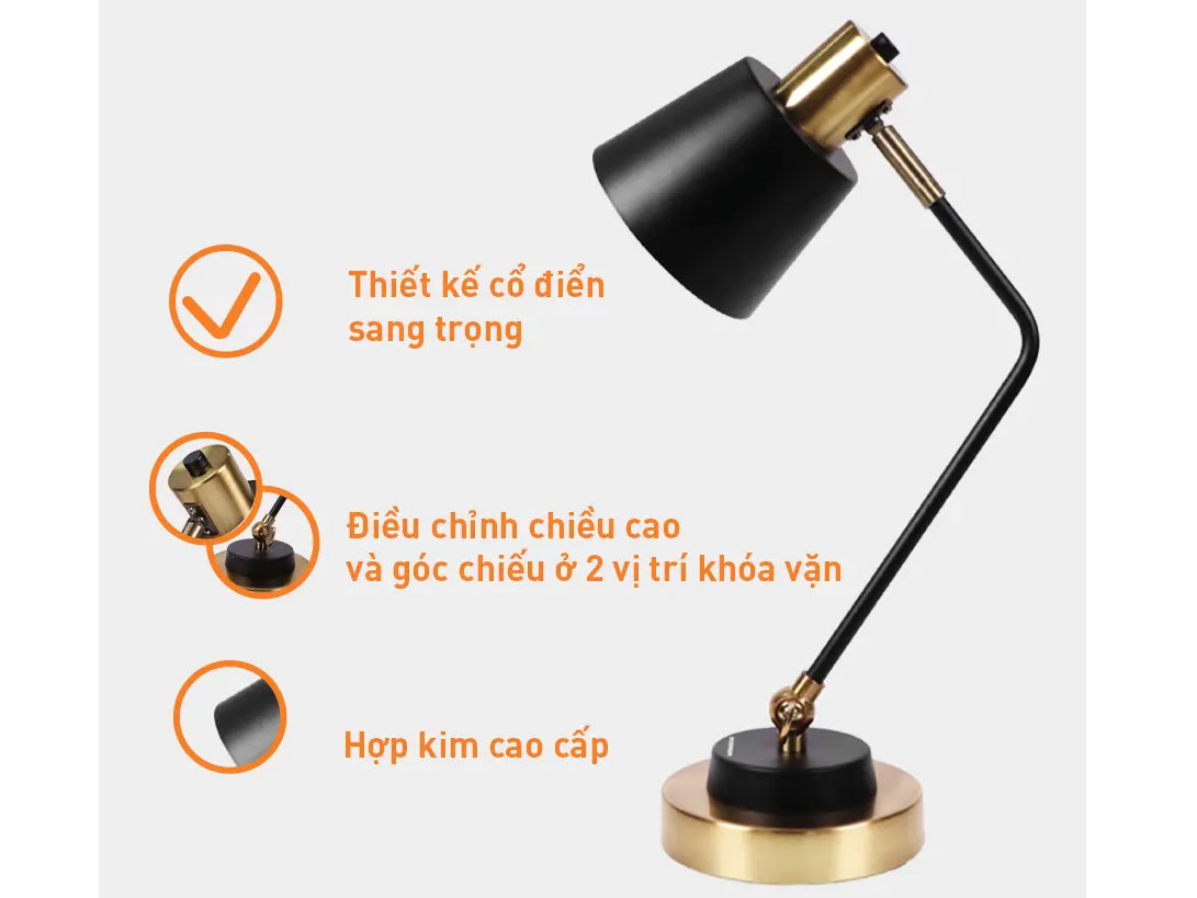 Đèn bàn cổ điển Nanoco NDKC04IB