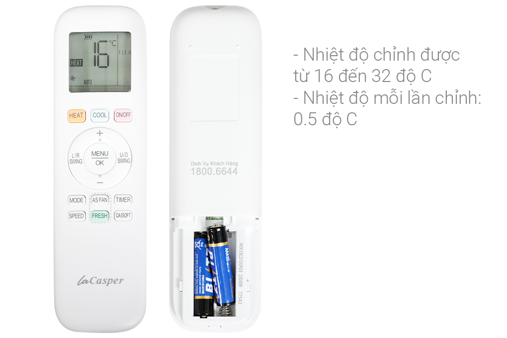 Điều hòa 2 chiều Casper Inverter 9.300 BTU XH-09IF35