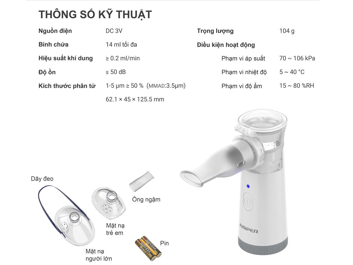 Máy xông khí dung cầm tay Jumper JPD-MTA10
