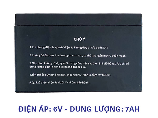 Ắc quy 6V 7Ah Hames HM7-6