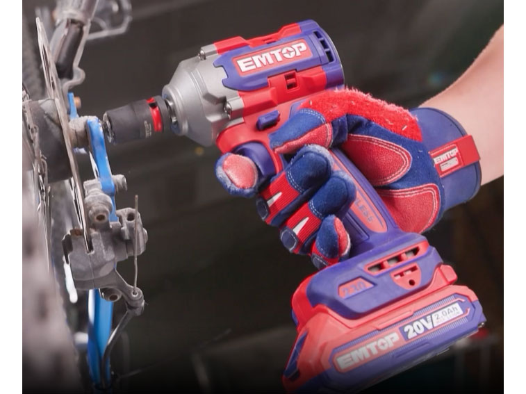 Bộ máy siết bu lông và siết vít Emtop ECIWL20236 (2 pin 2AH, sạc)