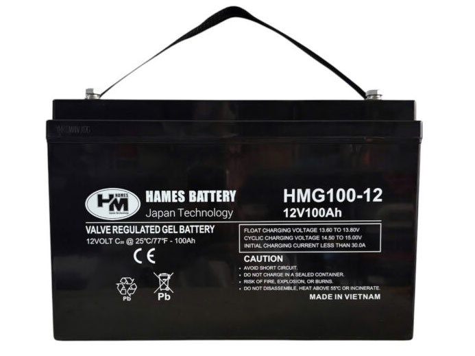 Ắc quy 12V 100Ah Gel Hames HMG100-12