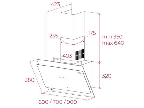 Máy hút mùi Teka DVT 98660 TOS VG