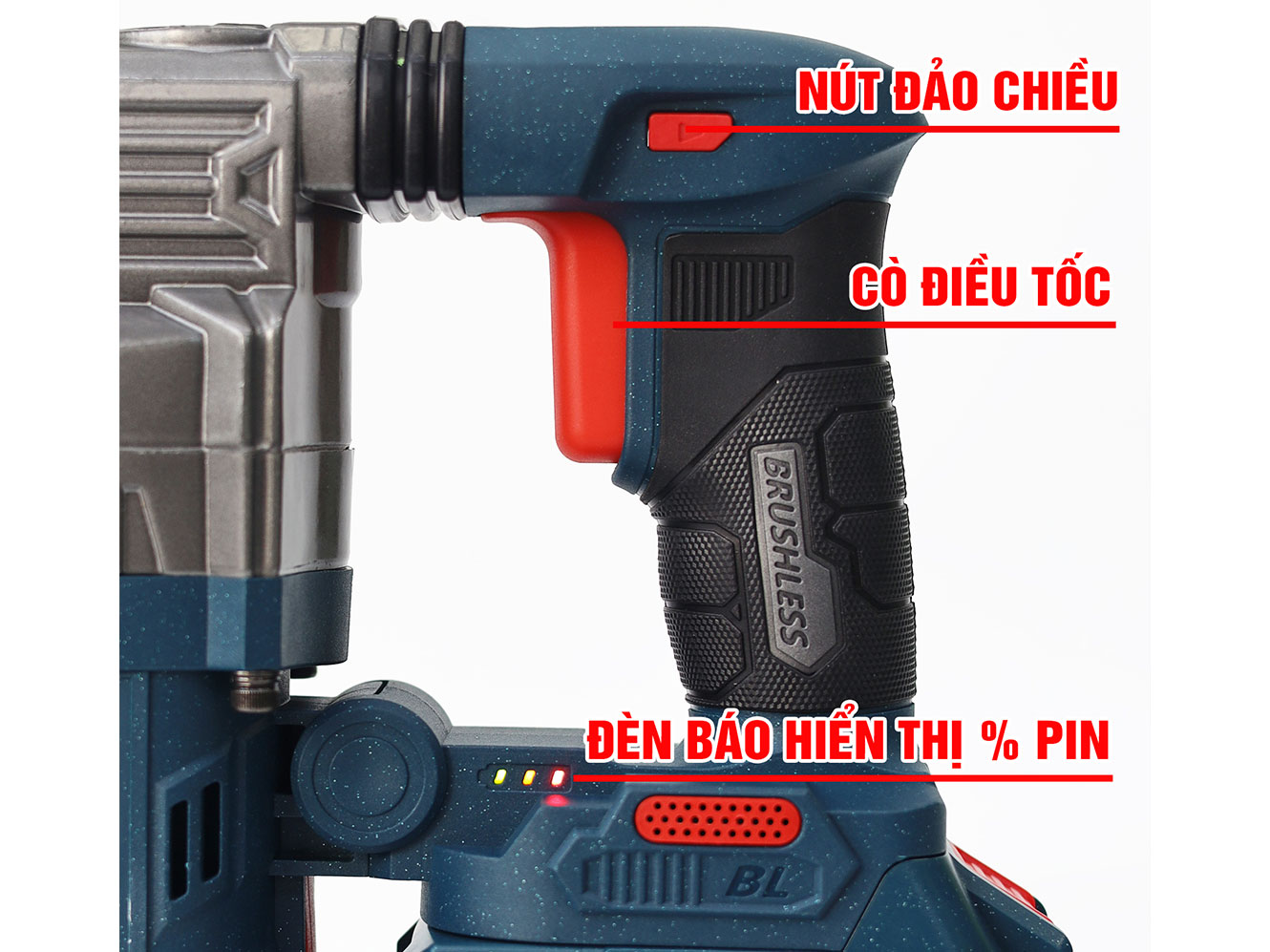 Máy khoan bê tông chạy pin Boshun BS-RH2802BL (2 pin, 1 sạc)