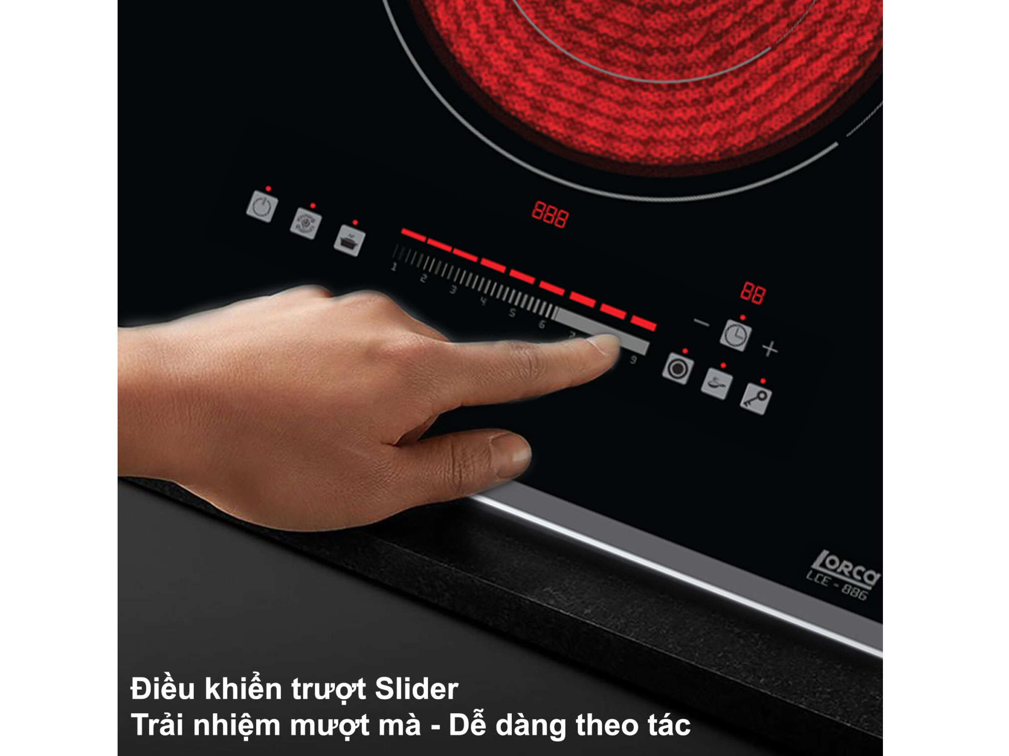Bếp từ đôi Lorca LCE-886D