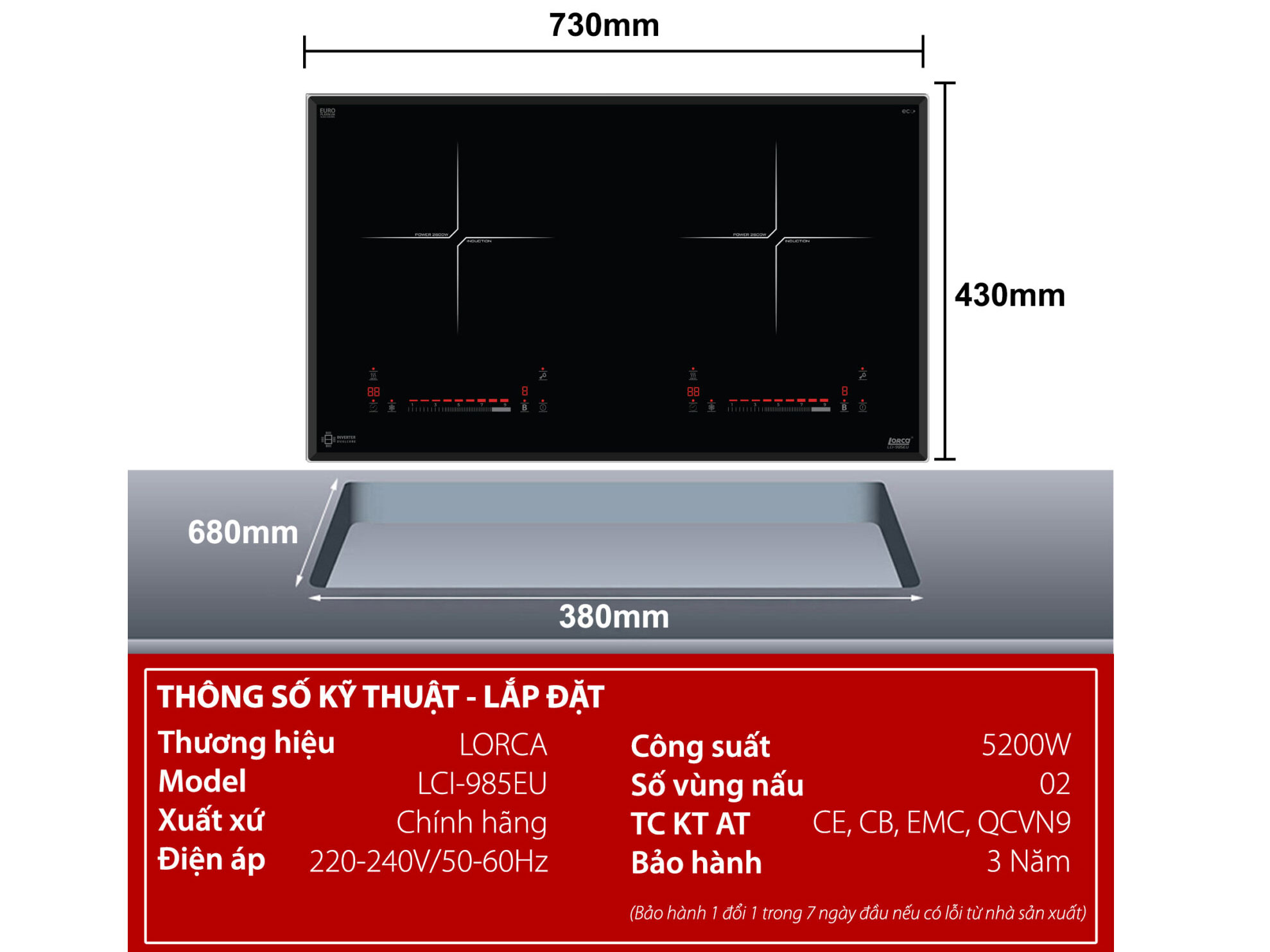 Bếp từ Lorca LCI-985EU