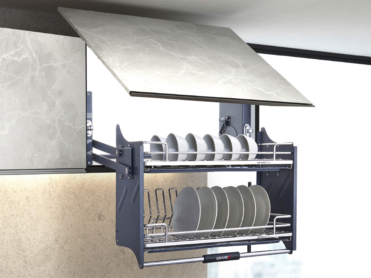 Giá bát đĩa nâng hạ Grandx Nan Oval XL.90M