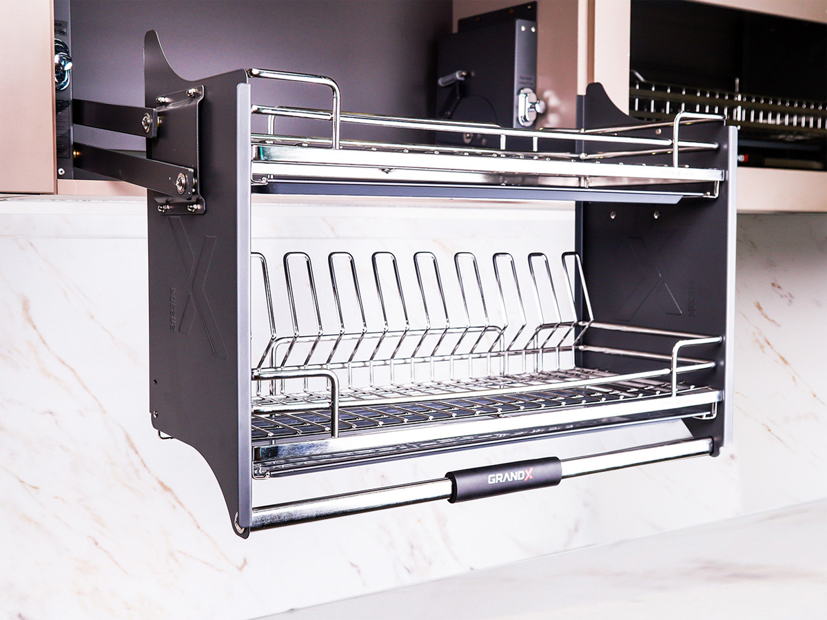 Giá bát đĩa nâng hạ Grandx Nan Oval XL.90M