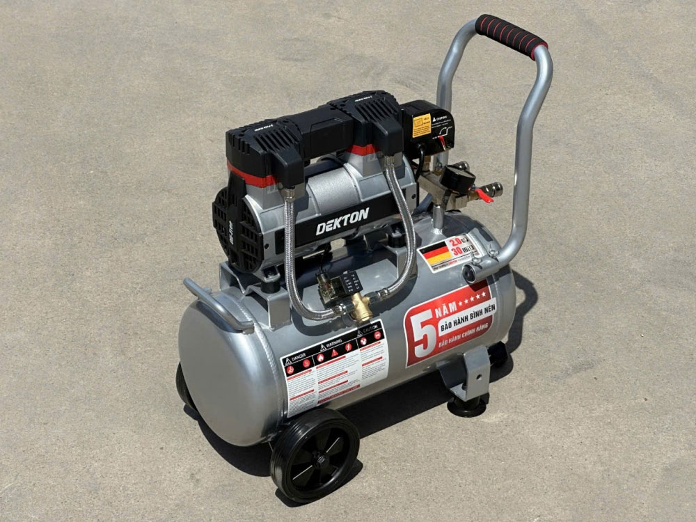 Máy nén khí không dầu Dekton DK-AC3930PROMAX (30 lít, 2HP, bình hợp kim nhôm)