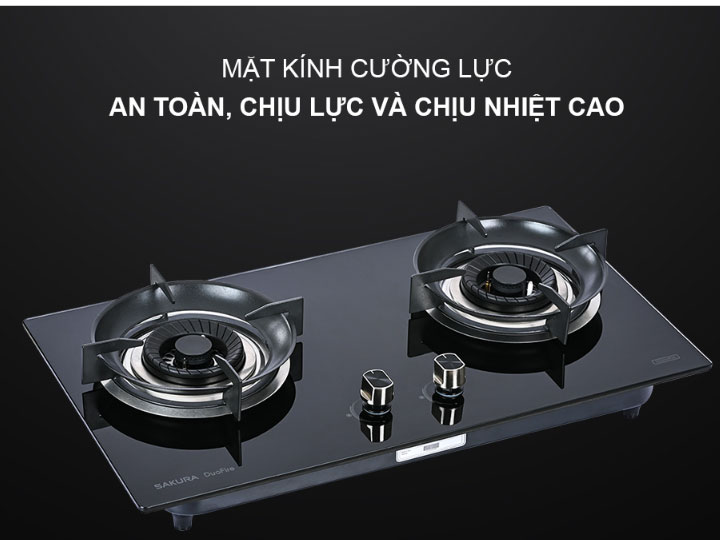 Bếp gas âm đôi Sakura SG2526GB