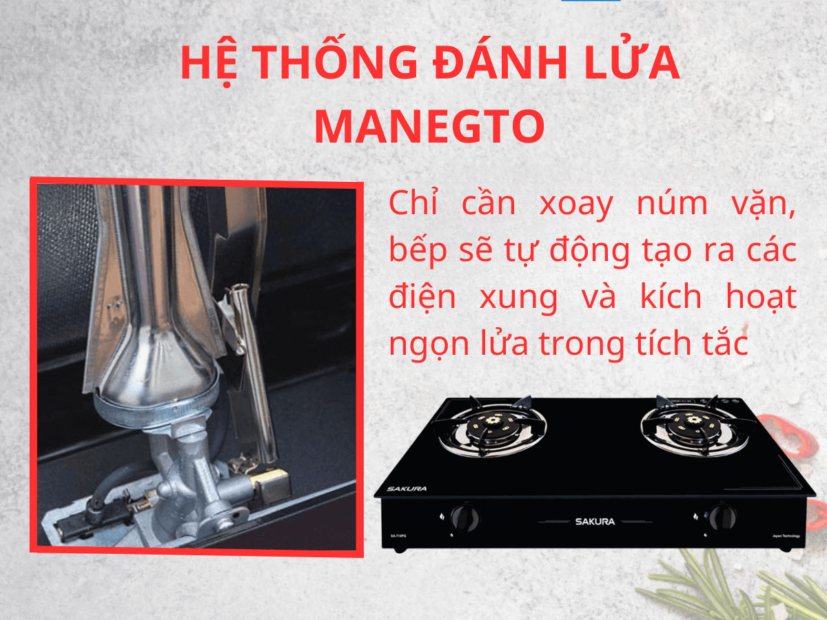 Bếp gas đôi Sakura SA-718PG