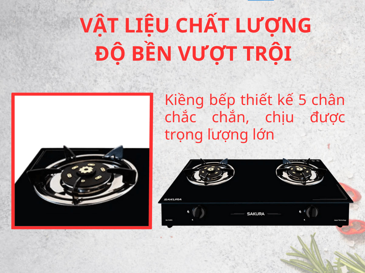 Bếp gas đôi Sakura SA-718PG