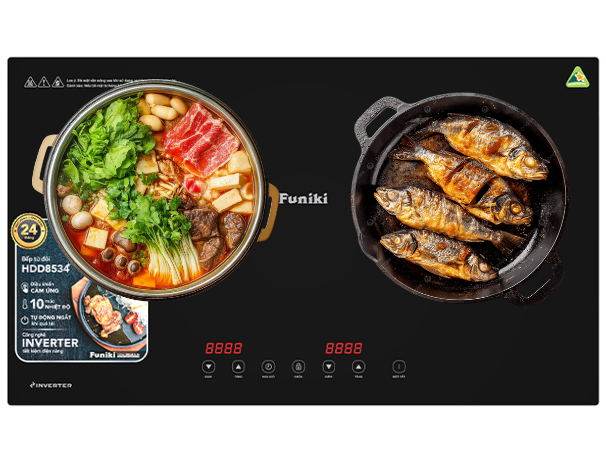 Bếp từ đôi Funiki HDD8534