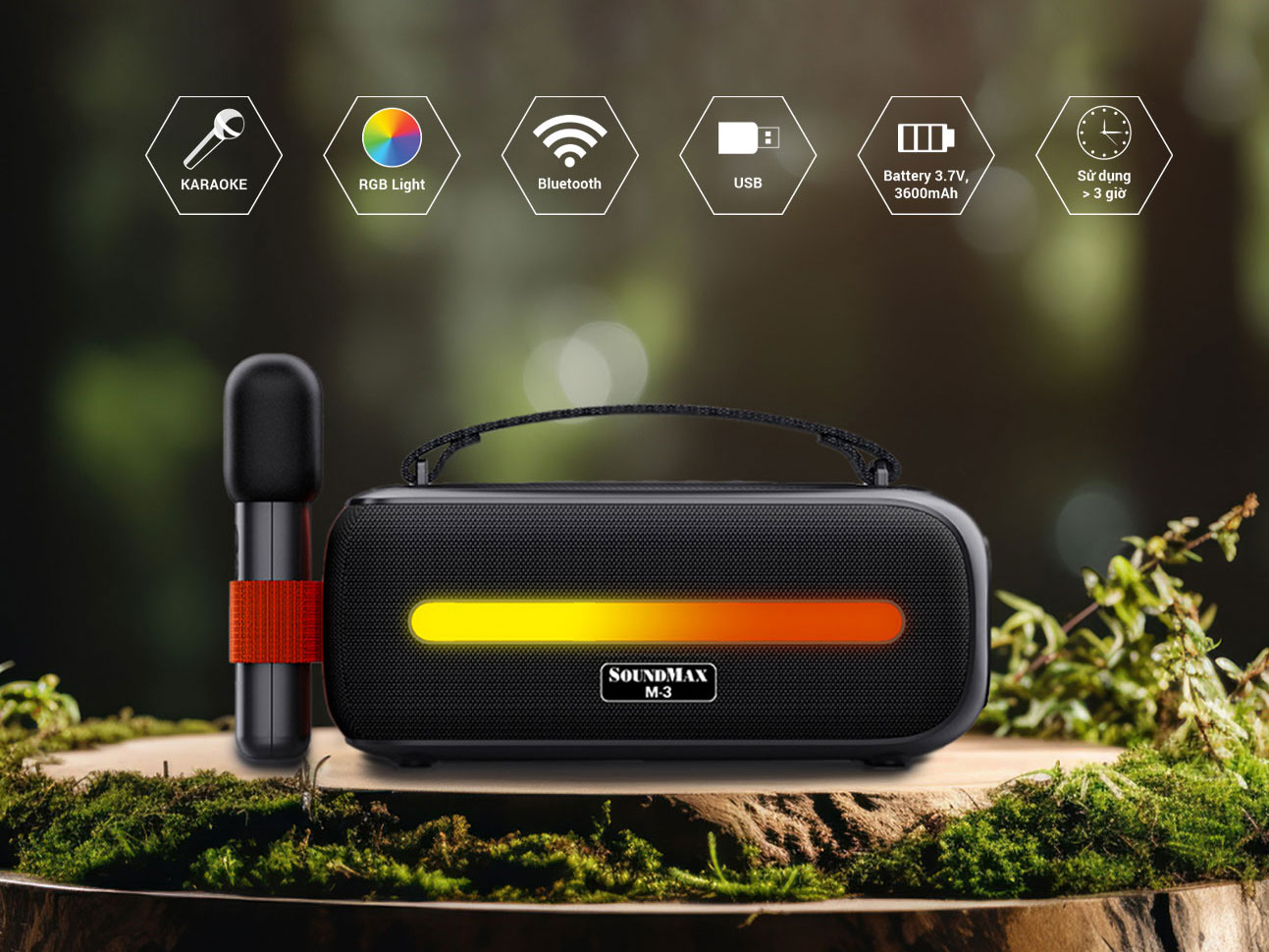 Loa Bluetooth Karaoke Soundmax M3