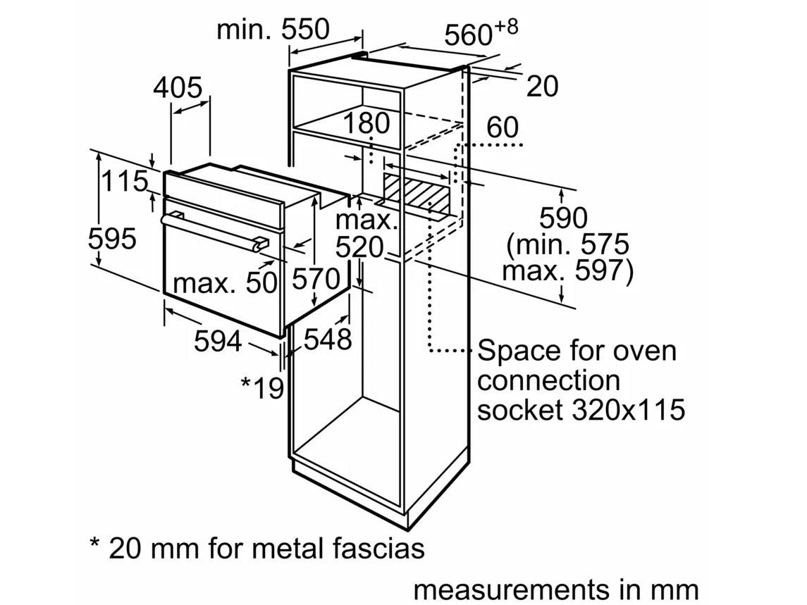 Lò nướng âm tủ Bosch HBF512BB1T Serie 2
