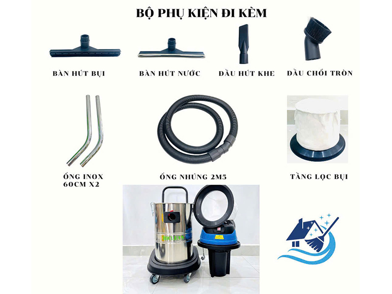 Máy hút bụi nước công nghiệp HiClean HC 40CE