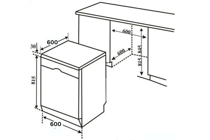 Máy rửa bát Bosch SMS4EMC06E serie 4, độc lập