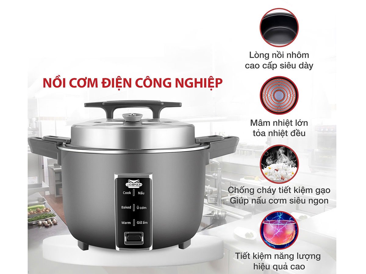 Nồi cơm điện công nghiệp Ladomax HA-7356 - 5.6 lít