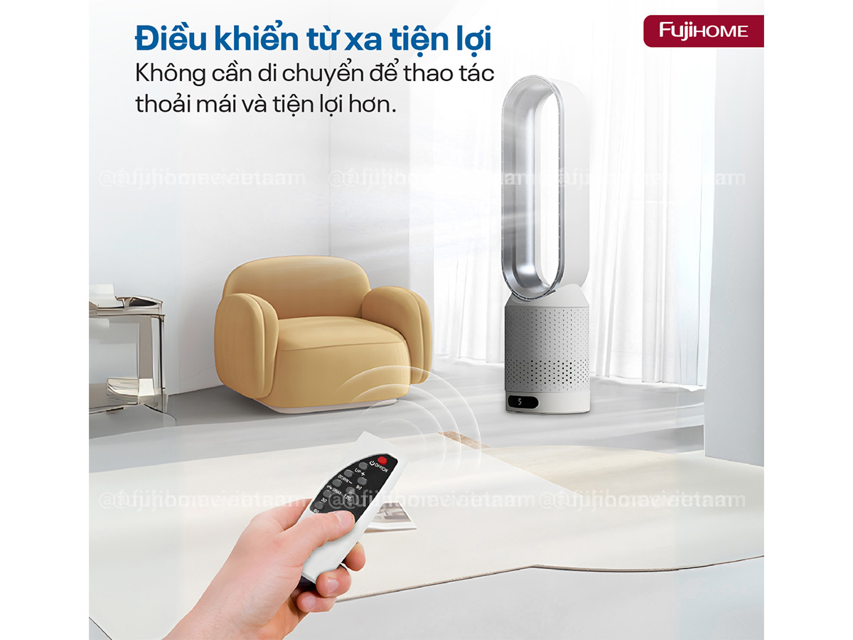Quạt không cánh lọc không khí khử khuẩn Fujihome BF16