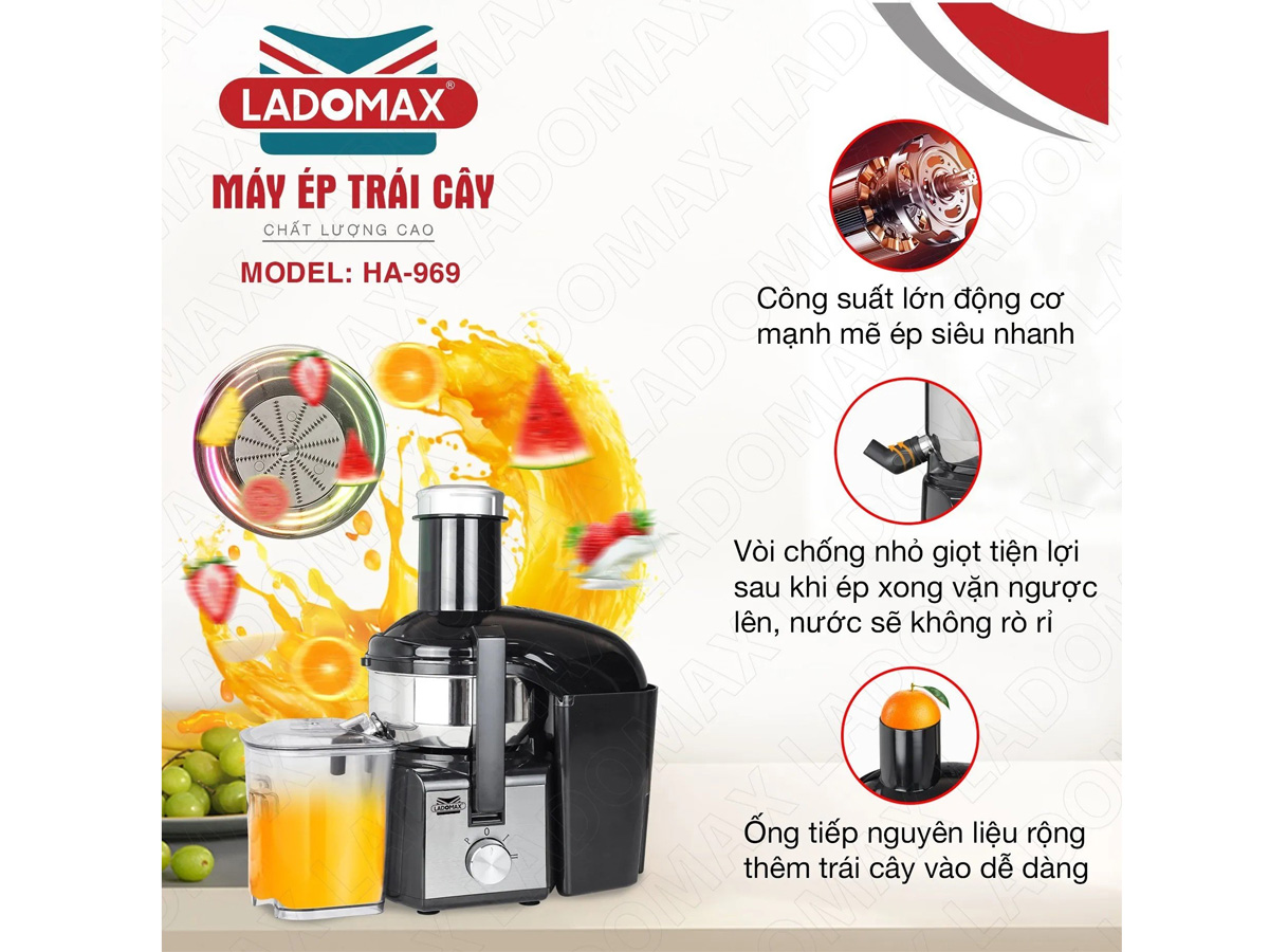 Máy ép trái cây công nghiệp Ladomax HA-969