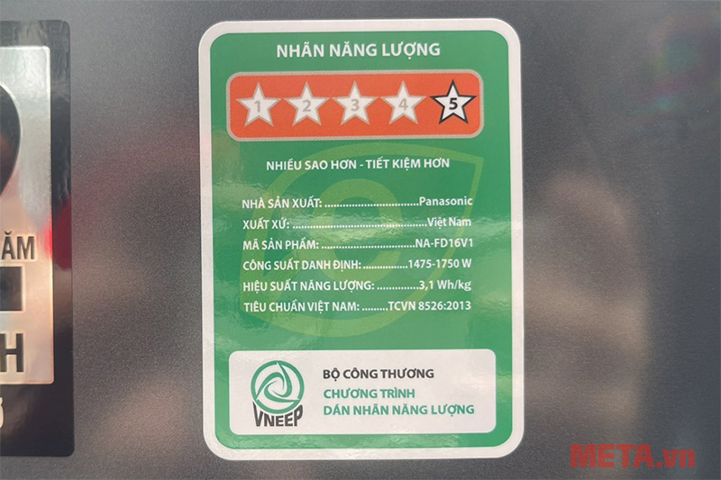 Máy giặt lồng đứng Panasonic NA-FD16V1BRV