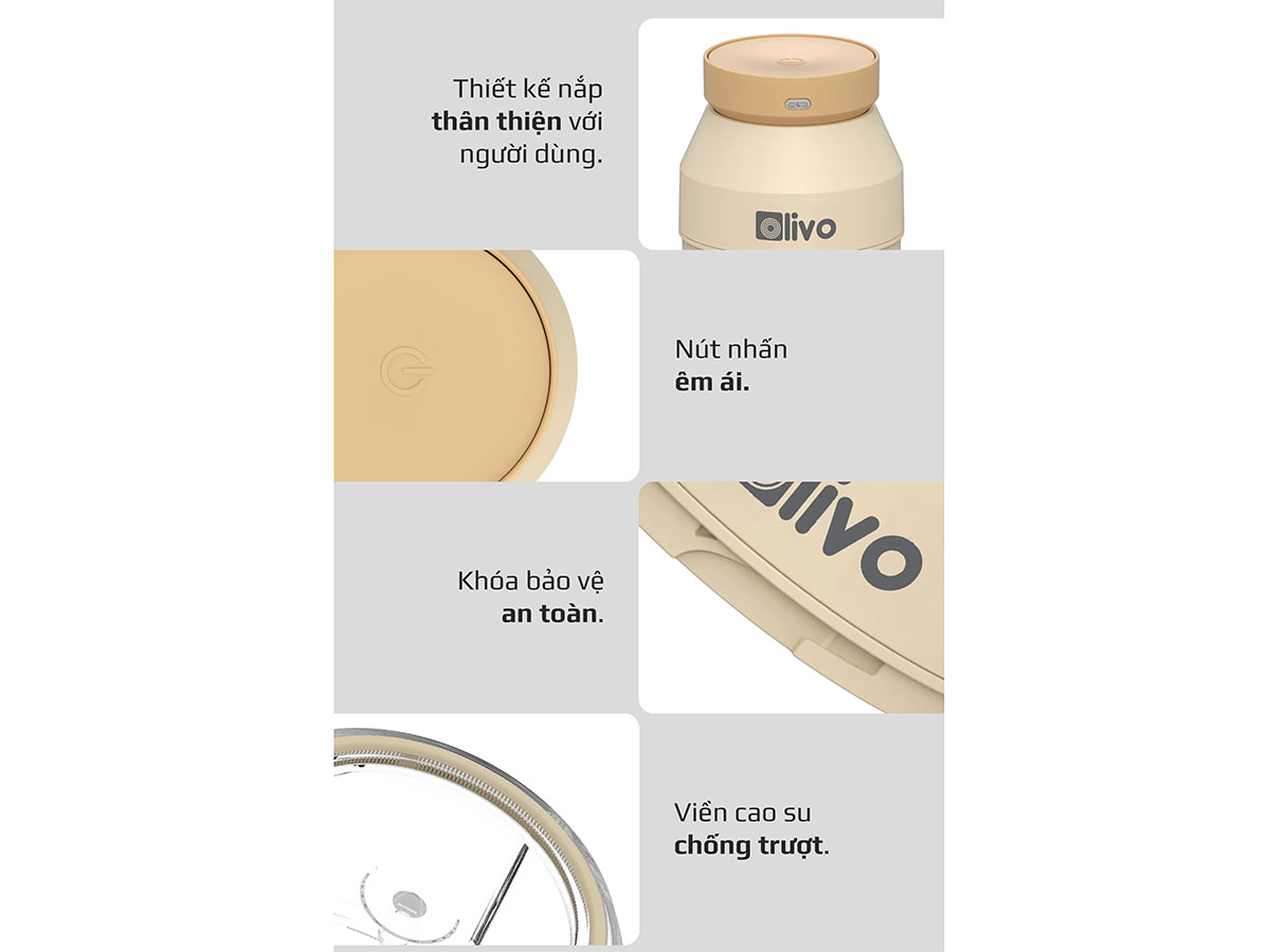 Máy xay thực phẩm đa năng sạc pin Olivo RFC270