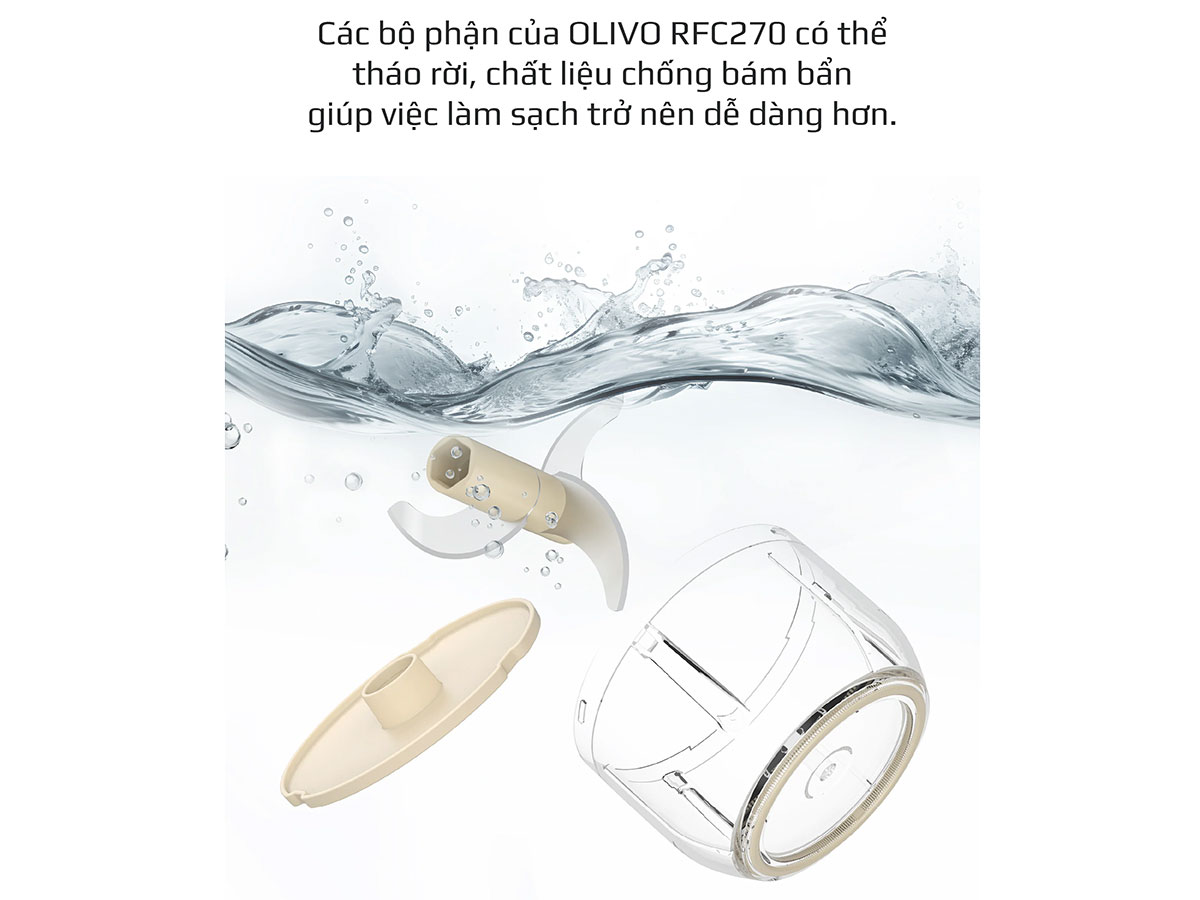 Máy xay thực phẩm đa năng sạc pin Olivo RFC270