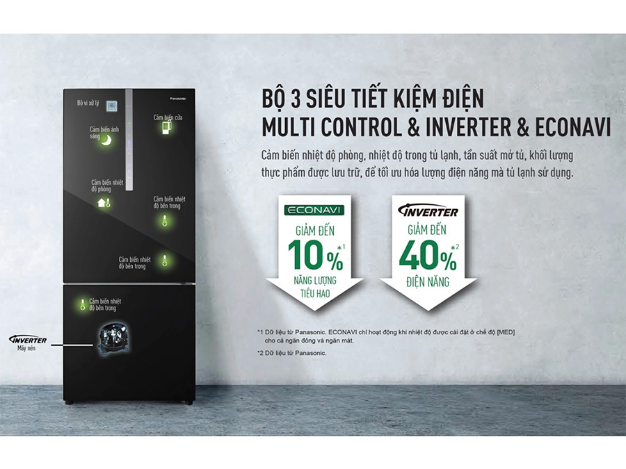 Tủ lạnh Panasonic Inverter 380 lít NR-BX421WGKV