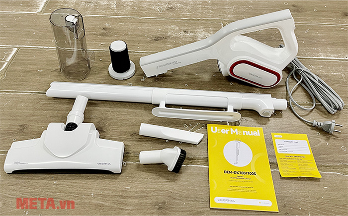 Bộ sản phẩm Máy hút bụi cầm tay Deerma DX700 Máy hút bụi cầm tay Deerma DX700