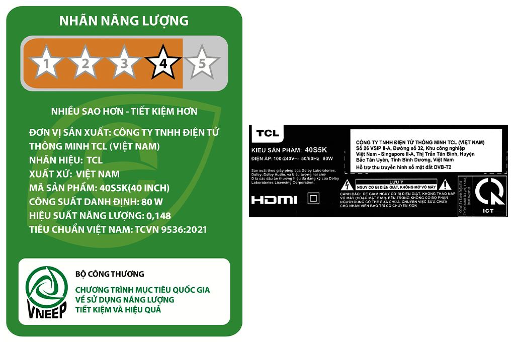 Google Tivi QLED TCL AI FHD 40 inch 40S5K