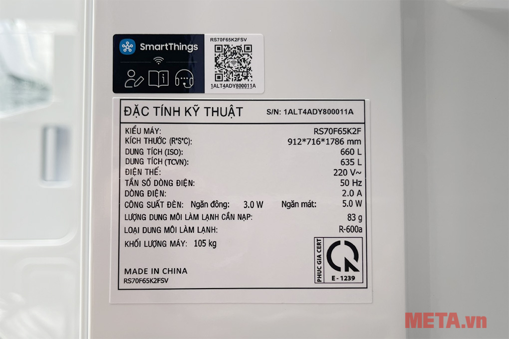 Tủ lạnh Samsung Inverter Side By Side RS70F65K2FSV - 635 lít