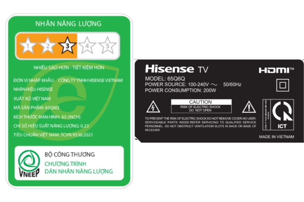 Smart Tivi QLED Hisense 4K 65 inch 65Q6Q