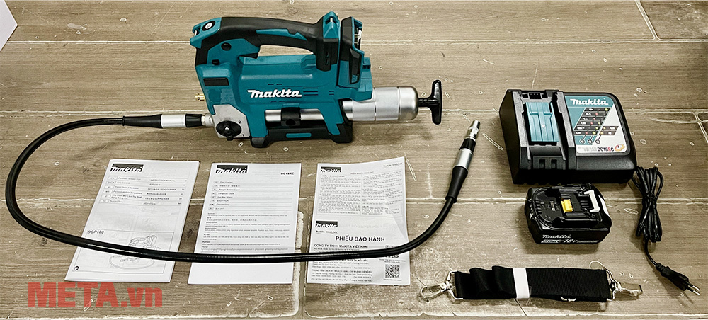Máy bơm mỡ dùng pin 18V Makita DGP180RT