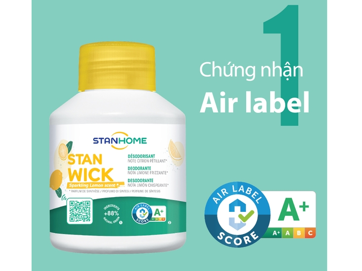 Sáp thơm khử mùi Stanhome Stan Wick Sparkling Lemon 250ml