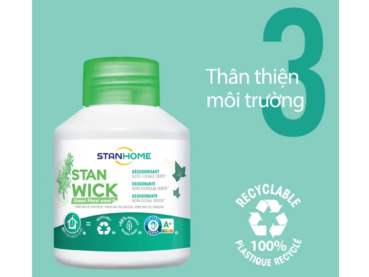 Sáp thơm khử mùi Stanhome Stan Wick Green Floral 250ml