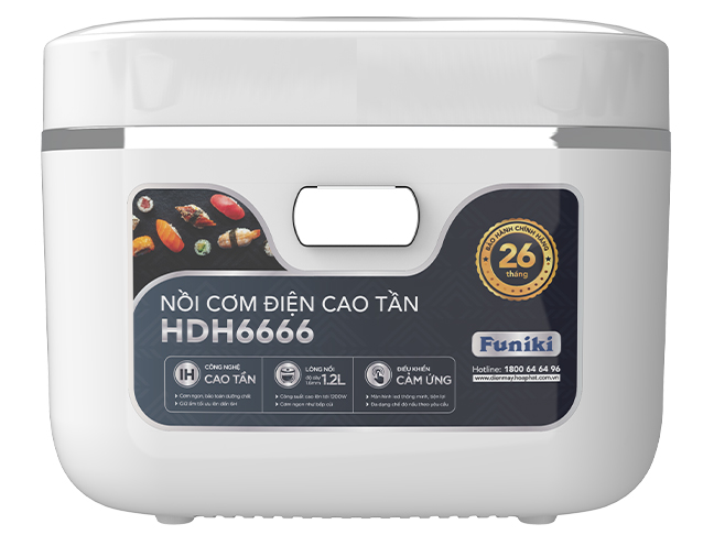 Nồi cơm điện cao tần 1.2 lít Hòa Phát Funiki HDH6666