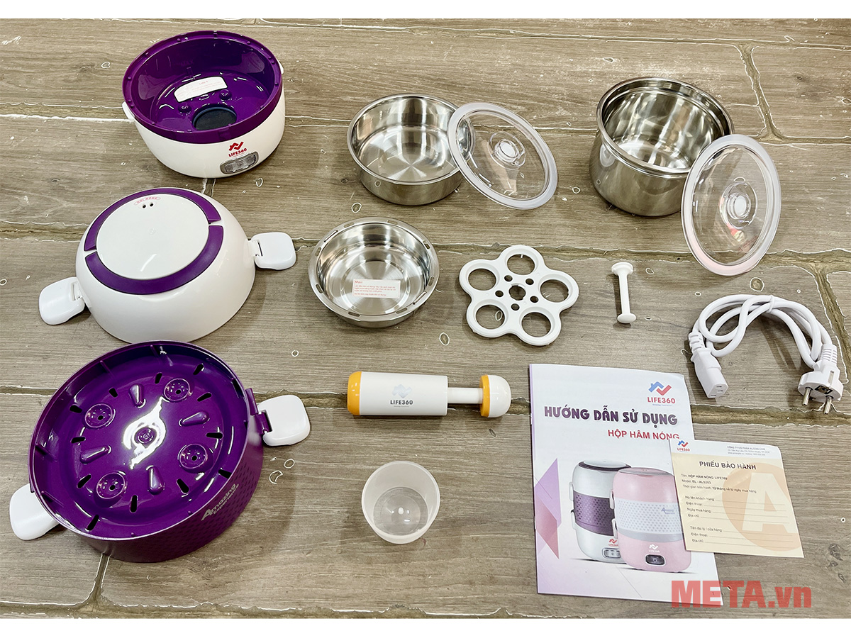 Hộp cơm hâm nóng Life360 EL-ALS263