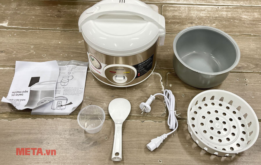 Bộ sản phẩm Nồi cơm điện Toshiba 1 lít RC-10JH1TVN(N)