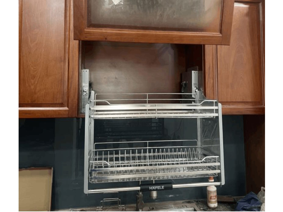 Rổ chén đĩa nâng hạ Hafele Lento tròn 700mm SUS304 (504.76.010)