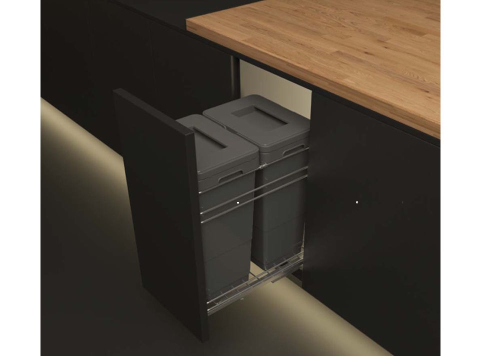 Thùng rác Hafele gắn cánh Viola 20 lít x 2 (503.48.505)