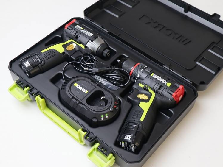 Combo máy khoan và máy vặn vít dùng pin 12V Worx WU920X (2 pin 2.0Ah, 1 sạc)