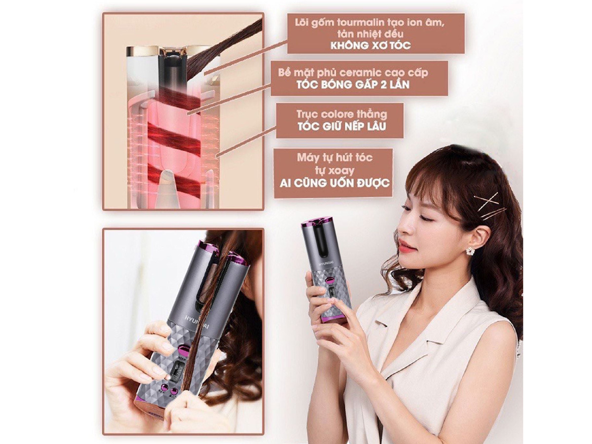 Máy uốn tóc Hyundai HC-120-GY