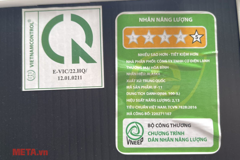 Tủ đông đứng Alaska IF-11 (100 lít)