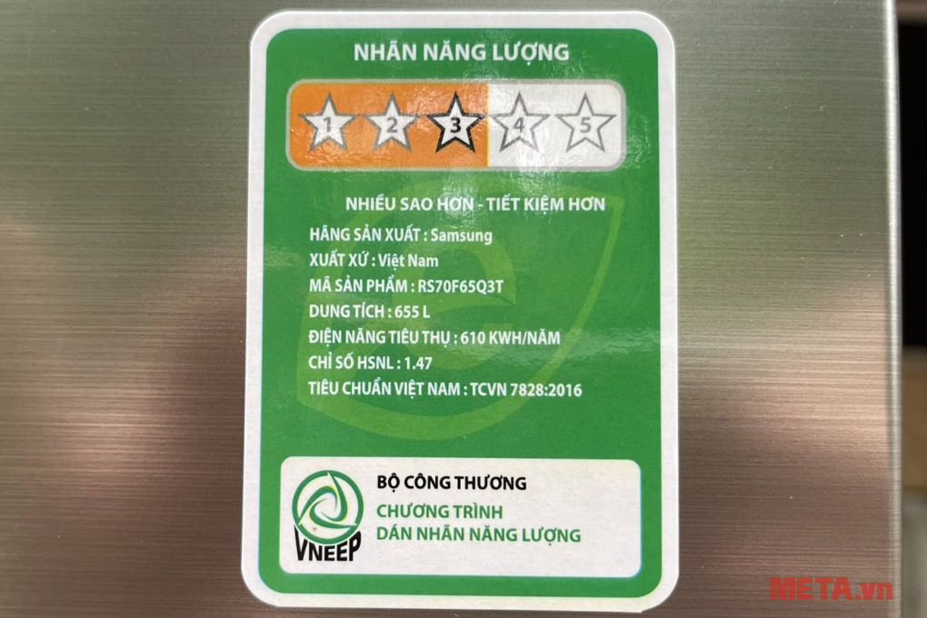 Tủ lạnh Samsung Inverter 655 lít Side By Side RS70F65Q3TSV